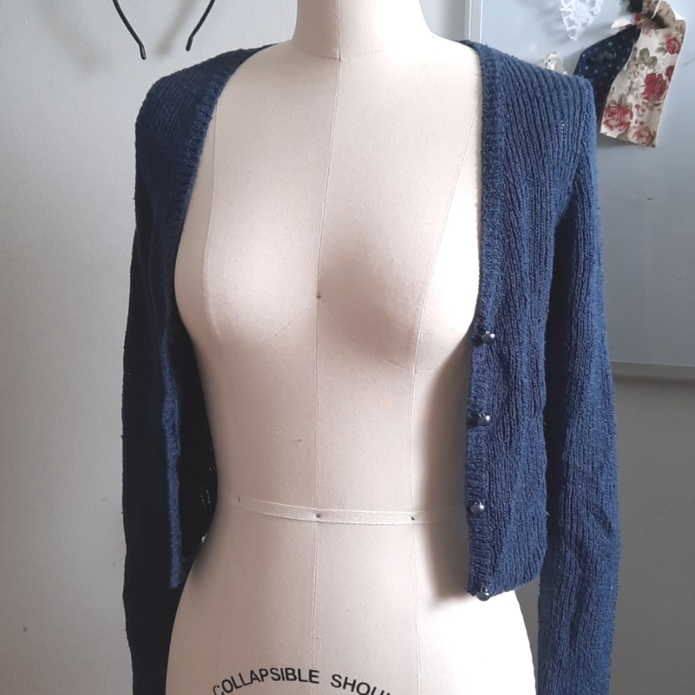 Rolla's Knitted Blue Cardigan